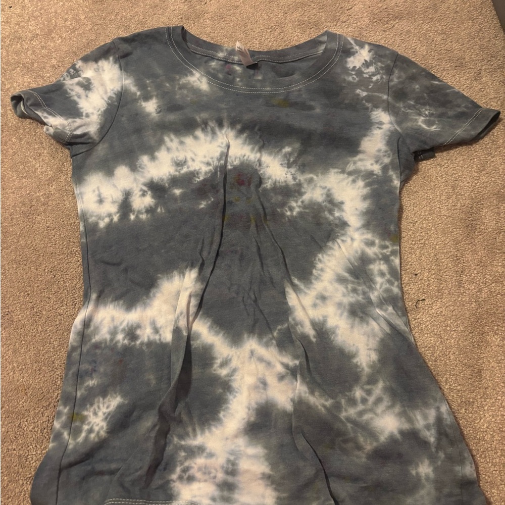 Next Level Apparel Gray Tie-Dye Tee